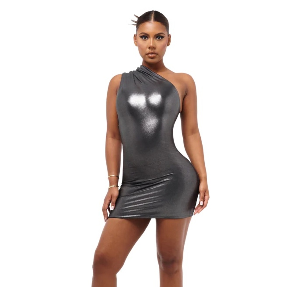 CouCoo Metallic Silver Dress
